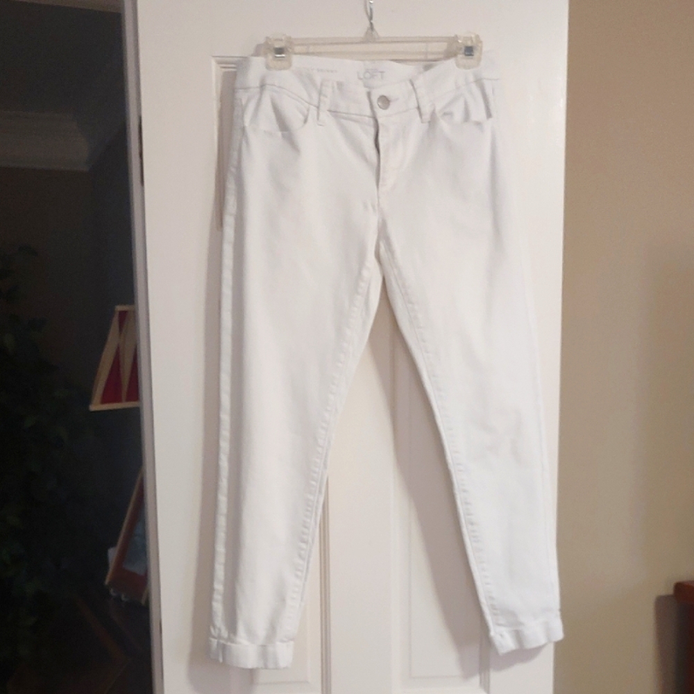 White Loft Curvy Skinny Ankle Pants Size 26/2